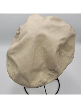 Vtg United Hatters Cap & Millinery Newsboy Beige Flat Cap By Dobbs With Satin Li